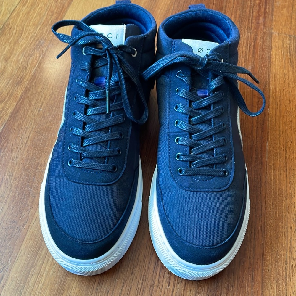 Loci high top sneakers.  Navy size 40. New without tags. Vegan Sustainable.
